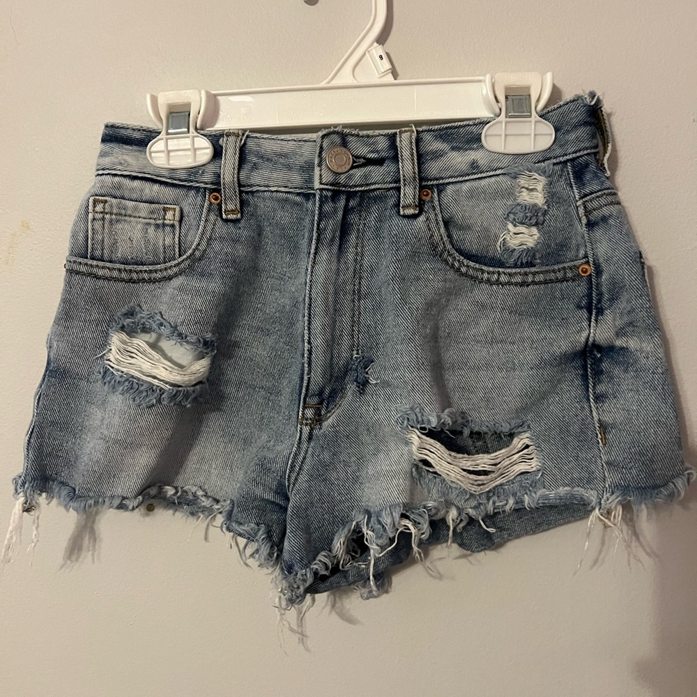 PacSun Blue Distressed Jean Shorts